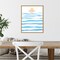 Sunrise Across the Water by Danhui Nai 16-in. W x 20-in. H. Canvas Wall Art Print Framed in Natural